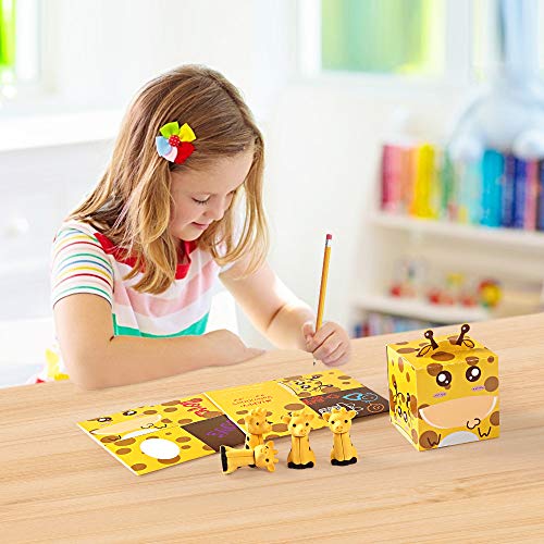 Valentines Day Cards for Kids 28 Pack 3D Animal Box with Puzzle Erasers - Perfect DIY Valentines Cards for Classroom School Games & Valentine Party Favors for Kids