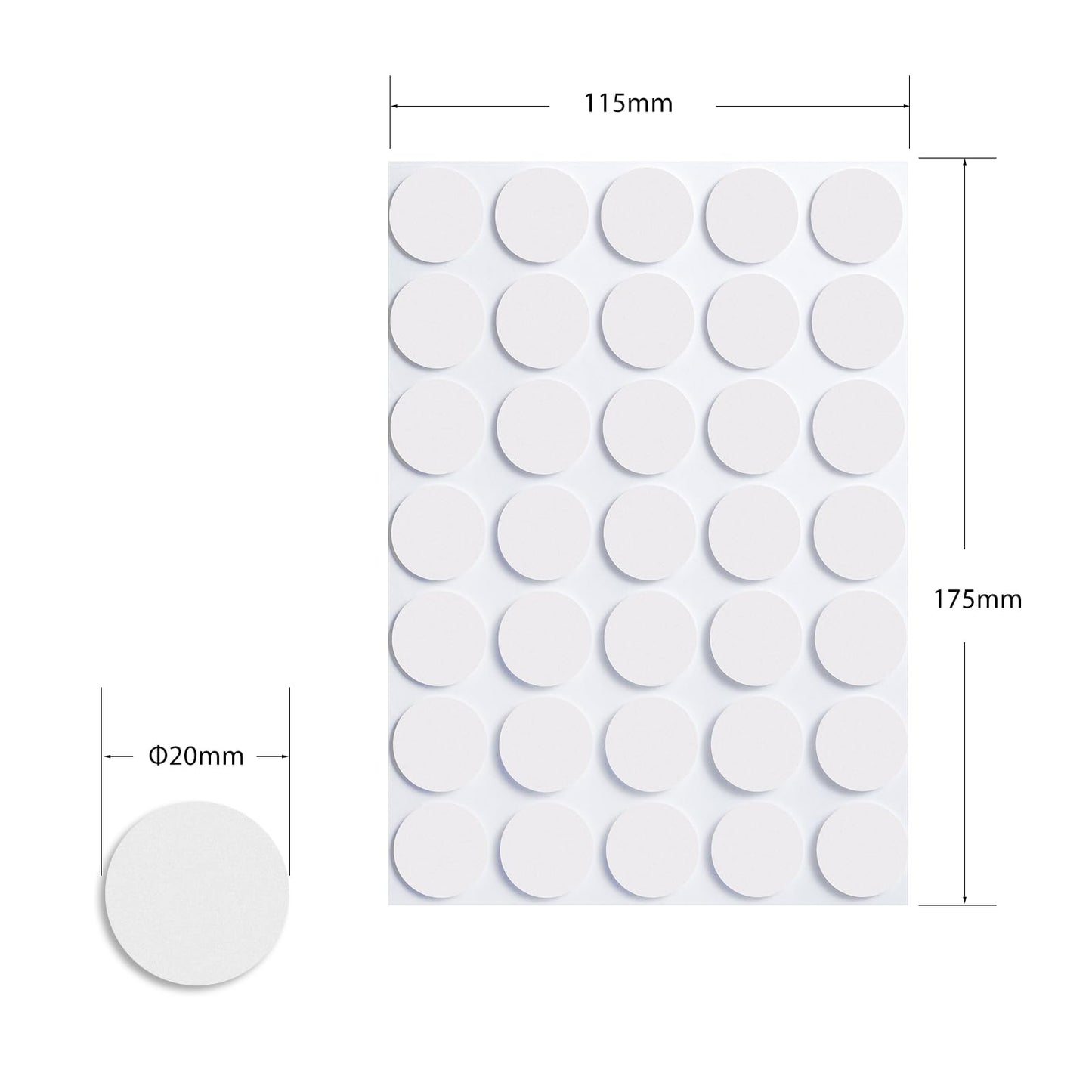 350 Pcs (0.79 Inch Diameter) 20mm Double Sided Adhesive Glue Round Dots Stickers Removable Clear Sticky Tack Putty Waterproof for Balloon, Crafts, Art Decoration