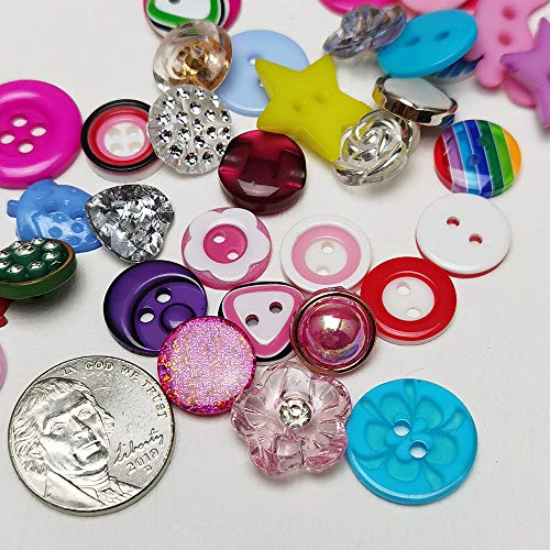 Random 100pcs Small Plastic Buttons DIY Sewing Craft Accessory (Mix)