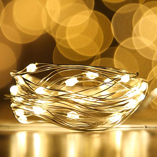 [12-Pack]String Lights Led Fairy Battery Starry String Lights 20 Tiny Lights On 3.5Ft Silver Wire For DIY Wedding Centerpiece, Mason Jar Craft, Christmas Tree, Garlands, Party Decoration (warm white)