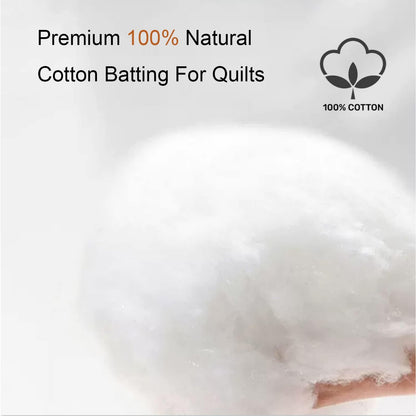Grinding Natural Cotton Quilt Batting: 47-Inch x 59-Inch Light Weight Purely Natural All Season Quilt Batting for Quilts, Craft and Wearable Arts