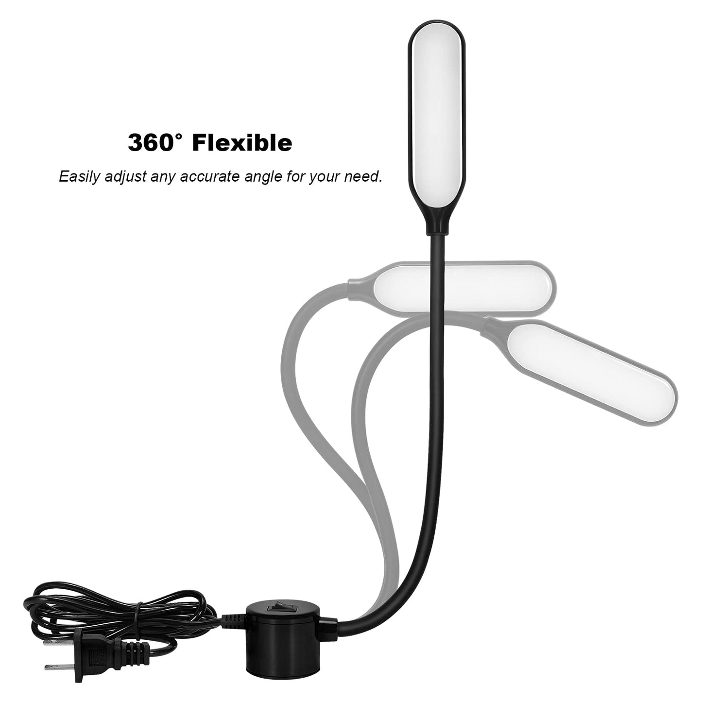 Sewing Machine Light, Magnetic Base LED Work Light with Flexible Gooseneck for Sewing Machine Drill Presses Craft Workbenches Lathes