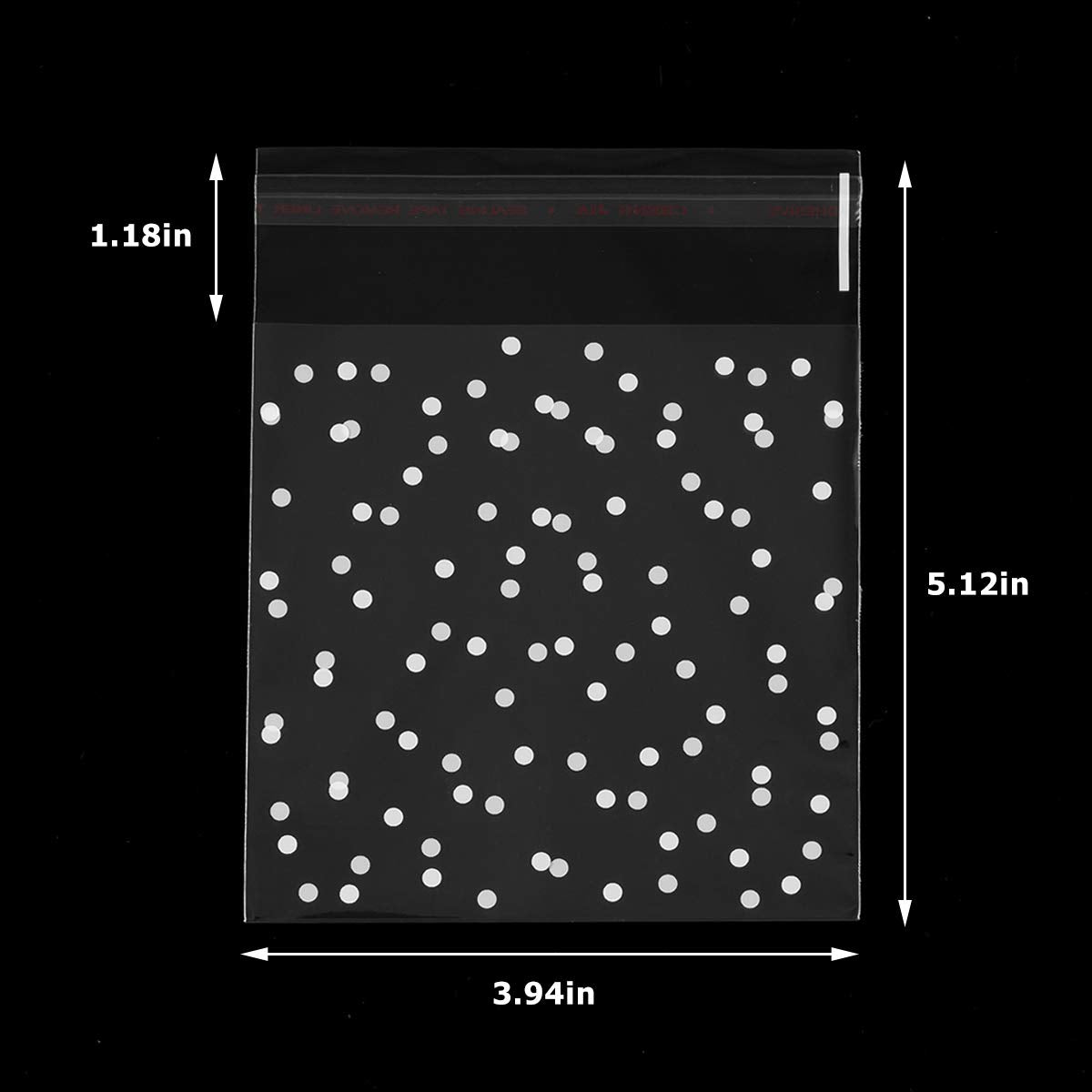 400PCS White Polka Dot Snowflake Treat Bags Self Adhesive Candy Cookie Bags Clear Cellophane Bags for Bakery Biscuit Chocolate Snacks Dessert Homemade Crafts Wedding Favors