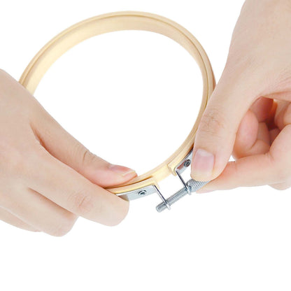 12 Pieces 7 Inch Embroidery Hoops, Cross Stitch Hoops Embroidery Circle for Art Craft Sewing, Wall Hanging, and DIY Embroidery Craft