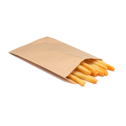 100-pack 3x5 Inches Mini Size Natural Kraft Paper Bags for Bakery Cookies Treats Snacks Popcorn Small Gift bag