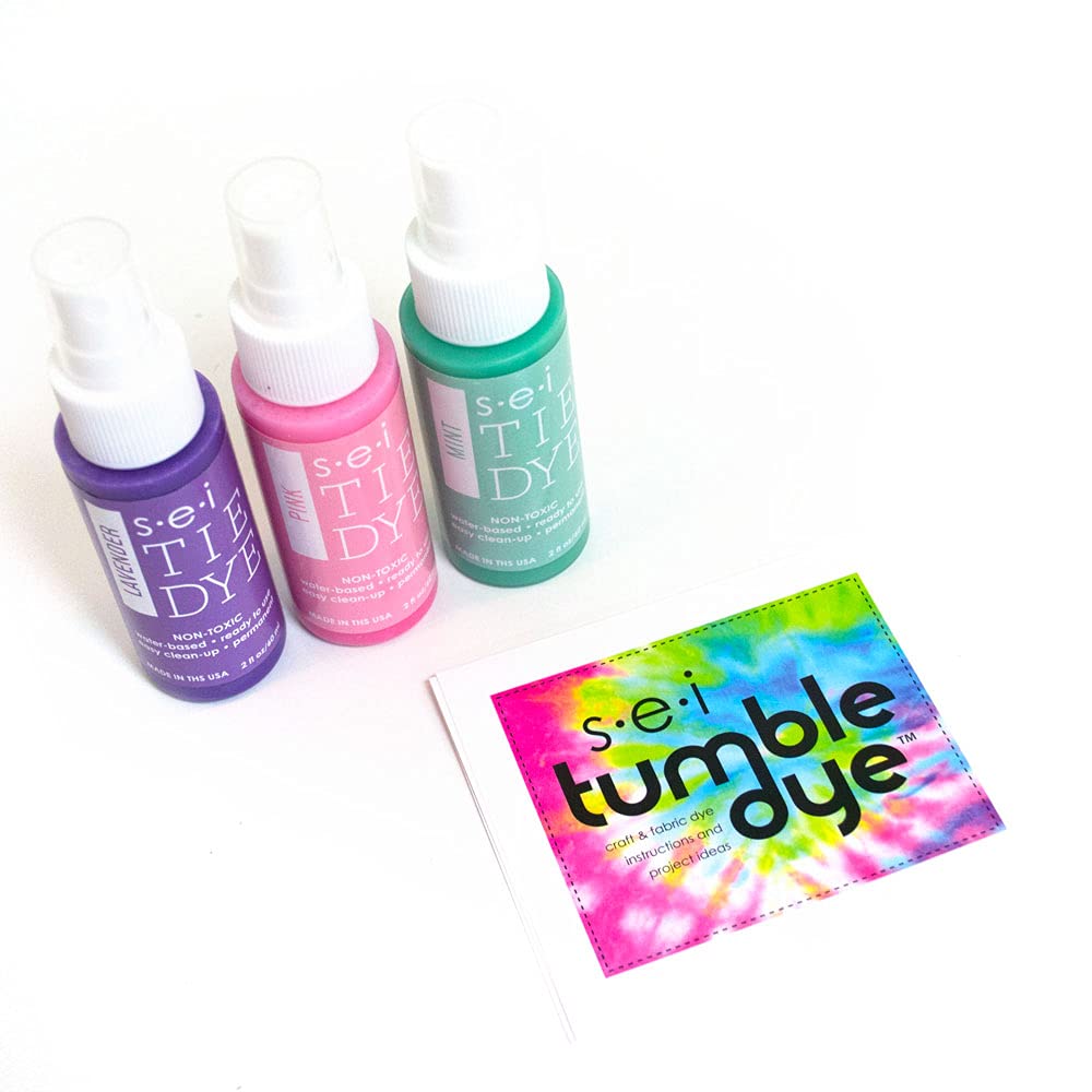 Cotton Candy Tie Dye Kit 3 Pack: Pre-Mixed Spray Tie Dye Kit, Easy-to-Use, Non-Toxic Fabric Dye in Lavender, Pink, and Mint, Shake and Spray