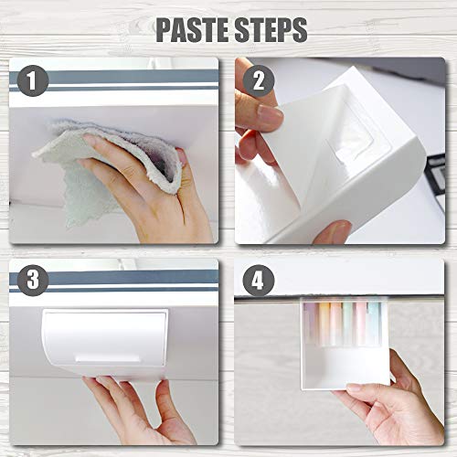 2 Pack Under Desk Storage Drawer Organizer, Hidden Slide Out Drawer Attachment, with Self - Adhesive Feature for Desktop and Table Organization, Hidden Under Desk