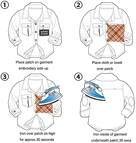 18 Pieces Anime Patches Embroidered Applique Patches,Sew on Iron on Patches Fabric Repair Patch for Kids Adult Clothes Jeans Jackets Hats Shoes Backpacks