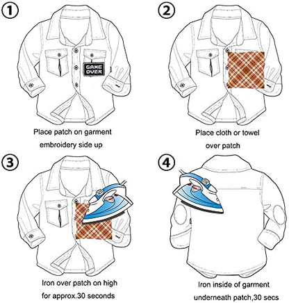 18 Pieces Anime Patches Embroidered Applique Patches,Sew on Iron on Patches Fabric Repair Patch for Kids Adult Clothes Jeans Jackets Hats Shoes Backpacks