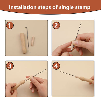 74 Pcs Needles Wool Felting Needles Tools Needle Felting Supplies Felting Tools Needle Felting Tool with 3 Sizes Felting Needles for Beginner Professional