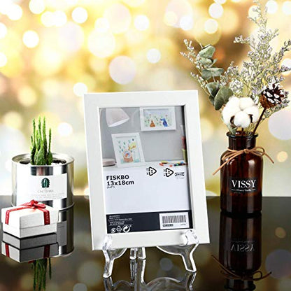 6 Pack 7 Inch Acrylic Easel Stand, Display Stand, Plate Holder for Display, Photo Holder Picture Frame Book(Clear)