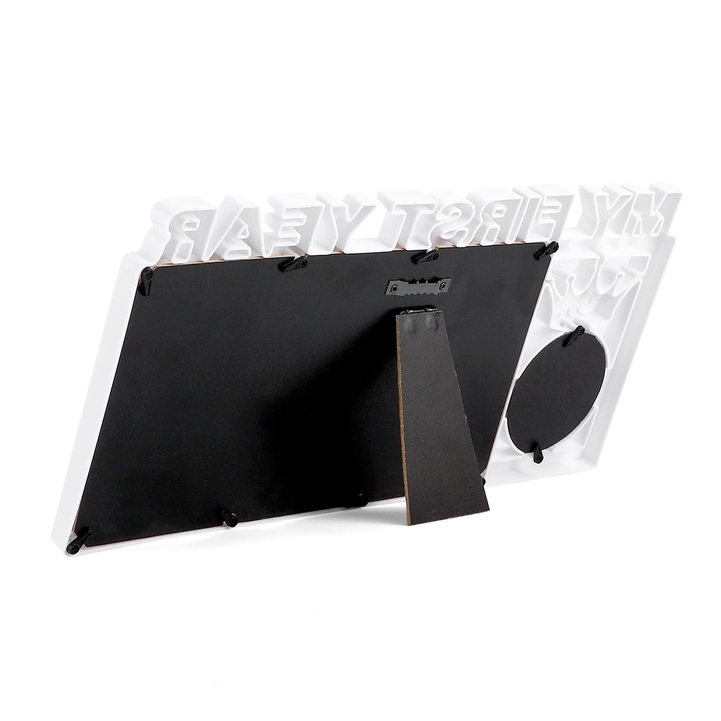 Baby Picture Frames My Frist Year Photo Keepsake for Baby 1-12 Months Memory, White