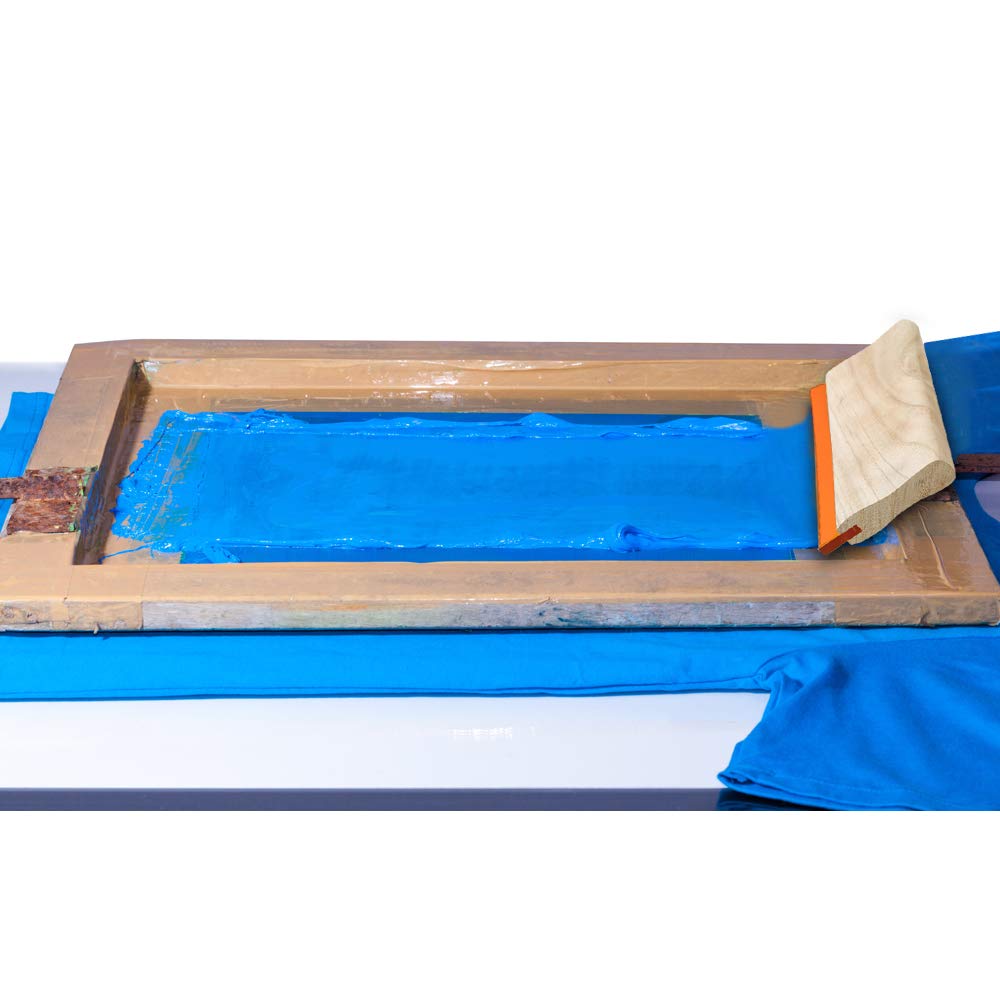 2 Pieces 2 Sizes Screen Printing Squeegee, 75 Durometer Wooden Ink Scraper for Screen Printing, 9.4 and 5.9 inch