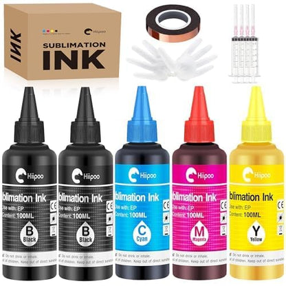 500ML Sublimation Ink Refill for ET2400 ET-2720 ET-2760 ET-2800 ET-2803 ET-2850 ET-4800 ET-15000 ET-3760 Inkjet Printer Heat Press Transfer on Mugs T-Shirts Pillows (Upgrade Version)