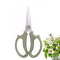 Flower Scissors, Premium Thickened Stainless Steel Floral Shears, Strong Pruner for Flowers, Branches and Leaves (Grey Green Slender)