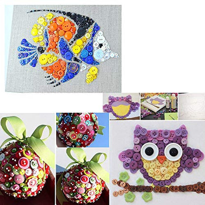 1 Inch Buttons Sewing Flatback Resin Button 12 Mixed Colors Pack of 100