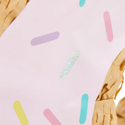 Pink Donut Pinata for Two Sweet Birthday Party Supplies - Baby Shower Decorations - Donut Birthday Party Pinata (Small, 13 x 3 Inch)