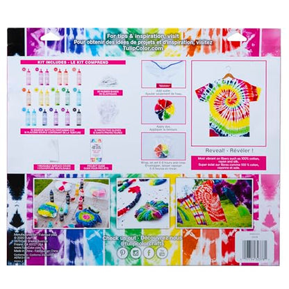 One-Step Tie-Dye Kit Party Supplies, 18 Bottles Tie Dye, Rainbow, 1 Count (Pack of 1)
