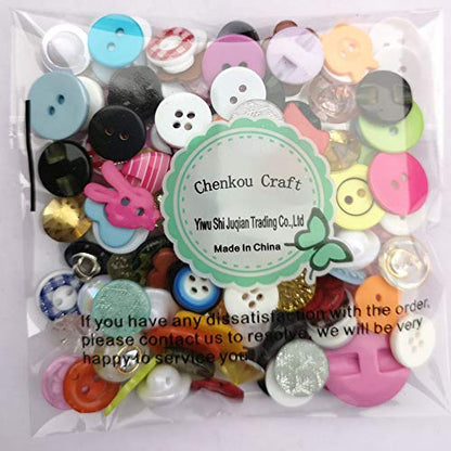 Random 100pcs Small Plastic Buttons DIY Sewing Craft Accessory (Mix)