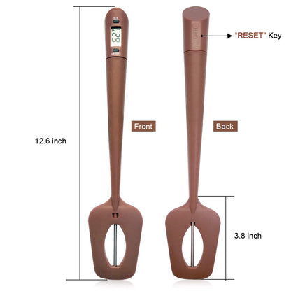 Candy Spatula with Thermometer Built in and Pot Clip – Fast Instant Read Digital Spatula Thermometer for Candy Making,Chocolate,jams,syrups with BPA Free Silicon Spatula