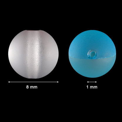 140 Pcs 8 mm Mermaid Glass Beads Bulk Matte Crystal Glass Beads Frosted Moonstone Beads for Jewelry Making Crafts DIY, Multicolor