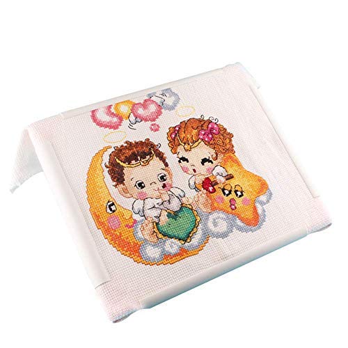 Square Rectangle Plastic Clip Frame for Embroidery Cross Stitch Quilting Needlepoint Tool(20.3 x 20.3cm)