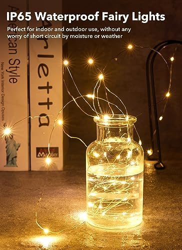 12 Pack LED Fairy Lights Battery Operated String Lights - 7ft 20LED Waterproof Silver Wire Firefly Starry Moon Lights for DIY Crafts Wedding Table Centerpieces Party Bedroom Christmas