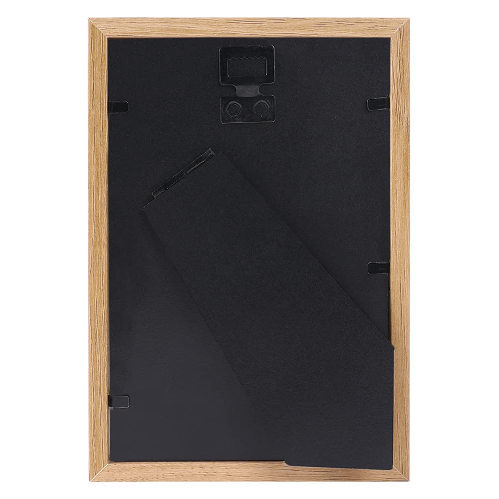 Small Shadow Box 4x6 Picture Frame with Real Glass Deep Wood Memory Box Display case for Flowers,Ticket,Memorabilia,Keepsake,Medal,Art and Photos,Burlywood