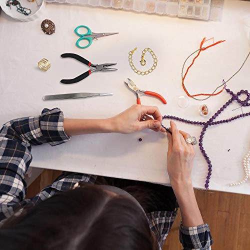 1200pcs Open Jump Rings and Lobster Clasps with Jump Ring Pliers, Perfect Jewelry Findings Kit for Jewelry Making Supplies and Necklace Repair