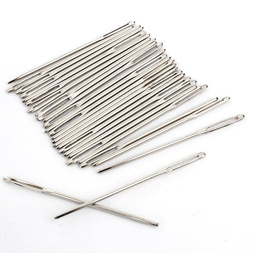 50pcs Big Eye Needles Blunt White 7cm Long Large Hole NOT Sharp Sewing Kniting Embroidery Tool Hand DIY Needlework Plus