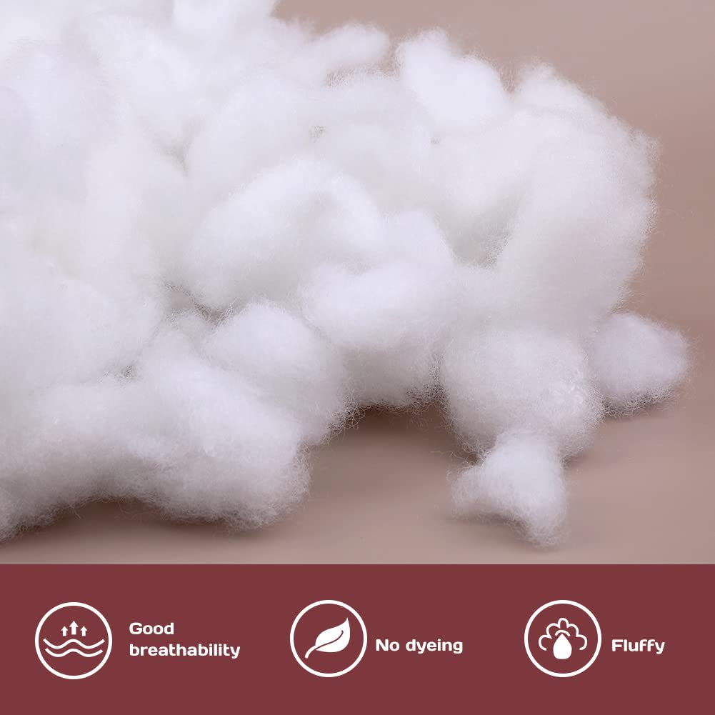 5.29oz/150g Polyfill Stuffing Fiber Fill, White Premium Fiberfill Stuffing for Craft, High Resilience Crochet Stuffing, Stuffing for Stuffed Animals, Cotton Batting, Recyclable