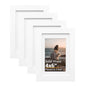 4x6 Picture Frame White, Solid Wood Frames with Acrylic Plexiglass for 3.5x5 with Mat or 4x6 without Mat, Tabletop and Wall Display Photo Frame White,4 Pack
