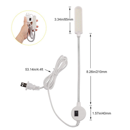 30LEDs Sewing Machine Light, 6 Watt Portable Work Light, Flexible Gooseneck Lampe with Magnetic Base for Workbench Lathe Drill Press(White) (2 Pack)