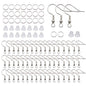 100PCS/50Pairs 925 Sterling Silver Earring Hooks, Fish Ear Wires, 300pcs Hypoallergenic Making Kit With Jump Rings and Clear Rubber Safety Backs