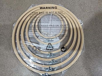 6 Pieces Embroidery Hoop Set Circle Cross Stitch Hoop Ring 4 inch to 10 inch for Embroidery and Cross Stitch