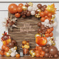 Fall Thanksgiving Balloons Garland Arch Kit 145pcs Orange Coffee Brown White Sand Boho Balloons for Autumn Birthday Hello Fall Little Pumpkin Baby Shower Party Decorations