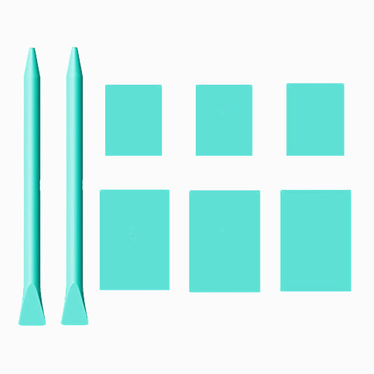 8 Packs Screen Printing Squeegee Chalk Paste Tool Set, Self Adhesive Stencils Rubber Squeegee Mini Squeegee, Rubber Paint Stir Sticks for Chalk Paste Paint or Ink for Silk Screen Stencils