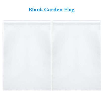 Blank Sublimation Flag Sublimation Garden Flags Yard Banners for DIY Outside Lawn Garden Polyester Banners Courtyard Outdoor Decoration,11.8 x 17.7 Inches(12 Pieces)