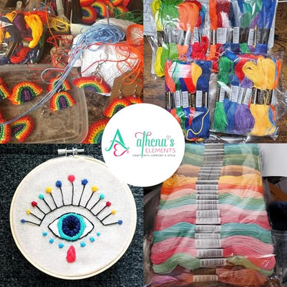 Embroidery Floss | Rainbow Thread for Embroidery, Cross Stitch Thread, Crafting Arts Embroidery Strings Bulk（200 Colors）