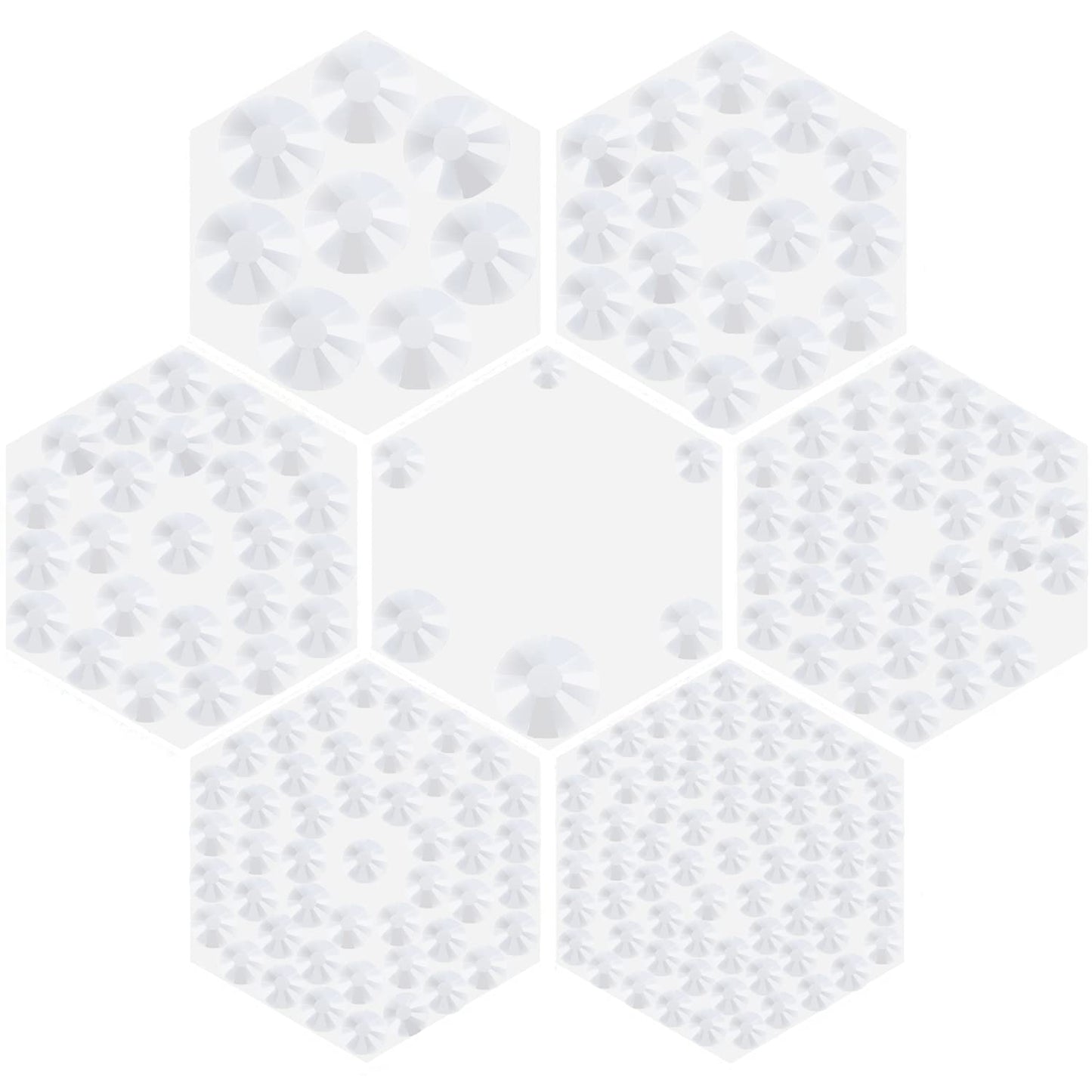 6800pcs+ Flatback Glass Hotfix Iron On Rhinestones Crystal for DIY Making with 1 Tweezer & 1 Picking Pen for Shoes, Clothes, Face Art, Bags, Manicure (Clear Crystal, 6-Sizes)