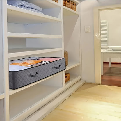 4pcs Large Under Bed Storage Box Set with Transparent Window and Sturdy Handles