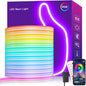 LED Neon Light 16.4 FT RGB with Remote Control 24V Controller Waterproof Flexible Neon Light