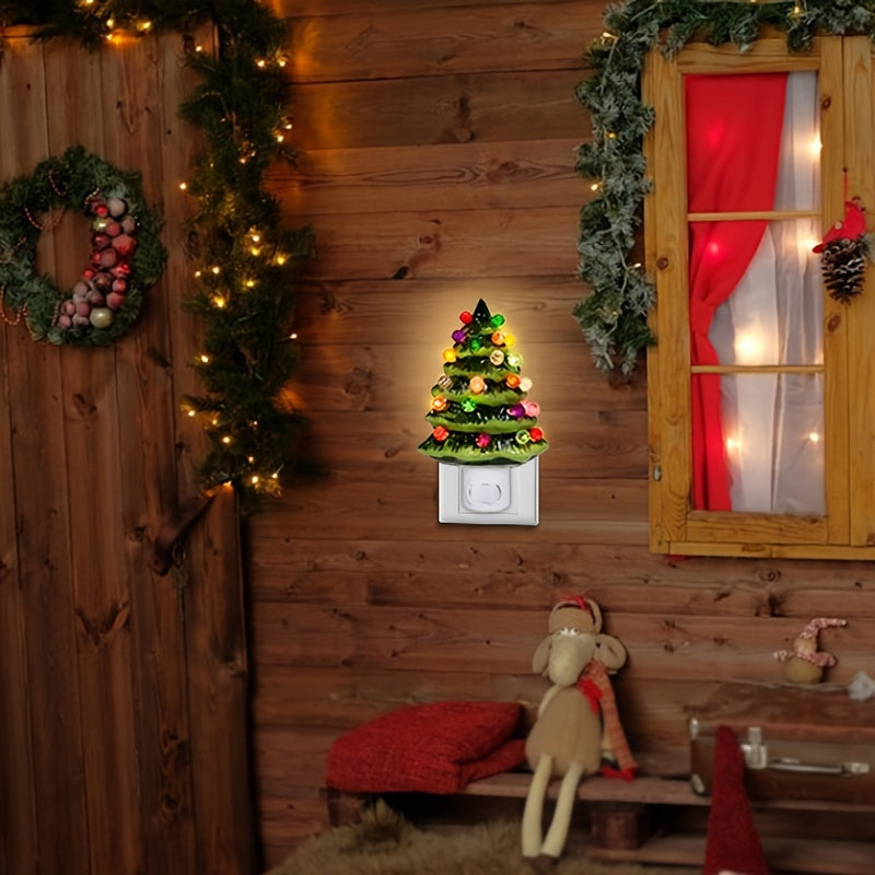 3D Christmas Tree LED Night Light Festive Wall Decor Non-Waterproof