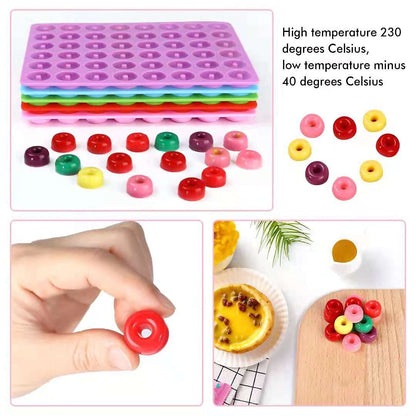 Donut Candy Mold,5 Pack Silicone Nonstick Ring Gummy Candy Molds for Chocolate Jelly Ice Cube Candy Pralines Caramels Ganache Snacks， Baking Candy Cake Decoration