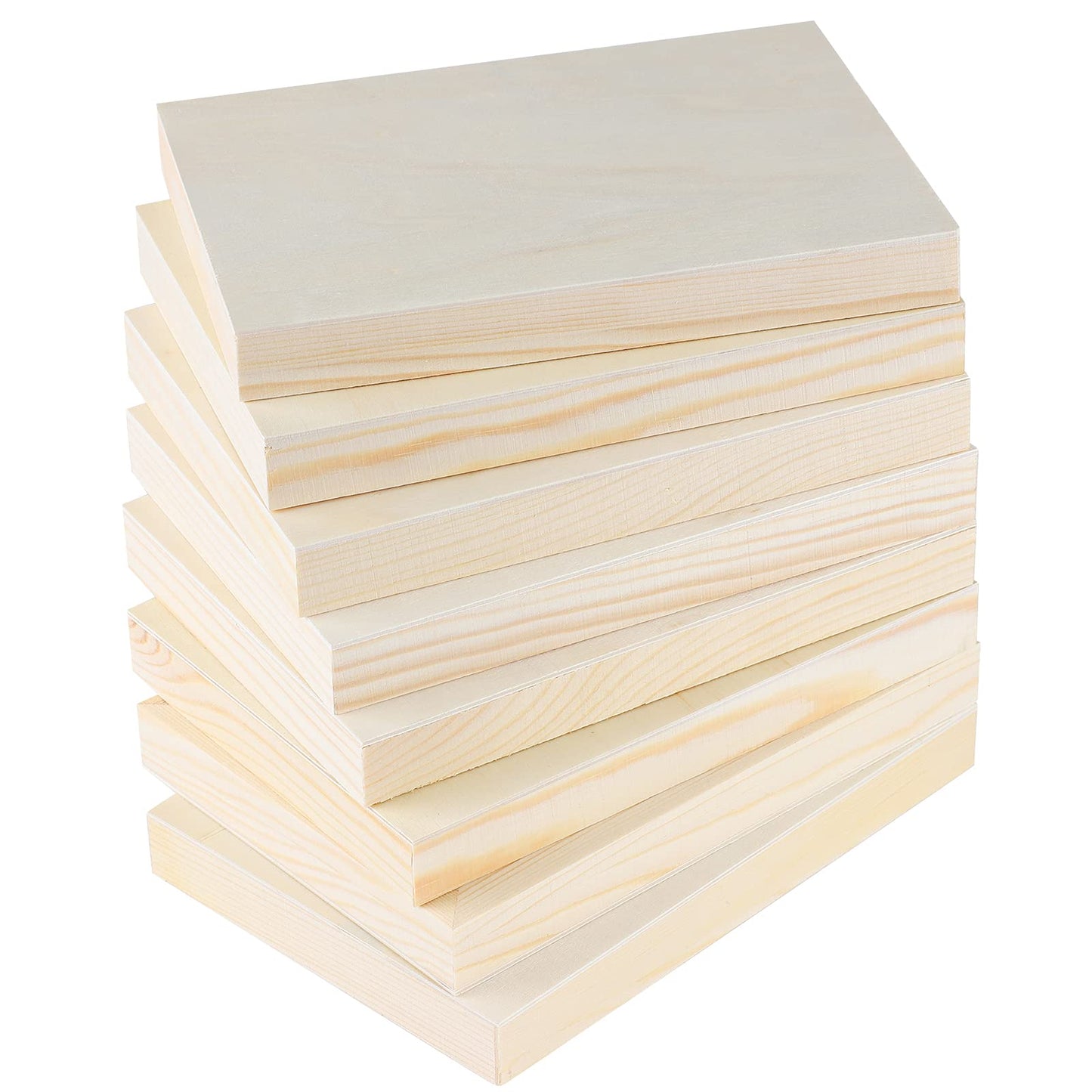 8 Pack Wood Panels 5 x 7 inch Wooden Canvas Board Unfinished Wooden Panel Boards for Painting, Arts, Pouring Use with Oils, Acrylics