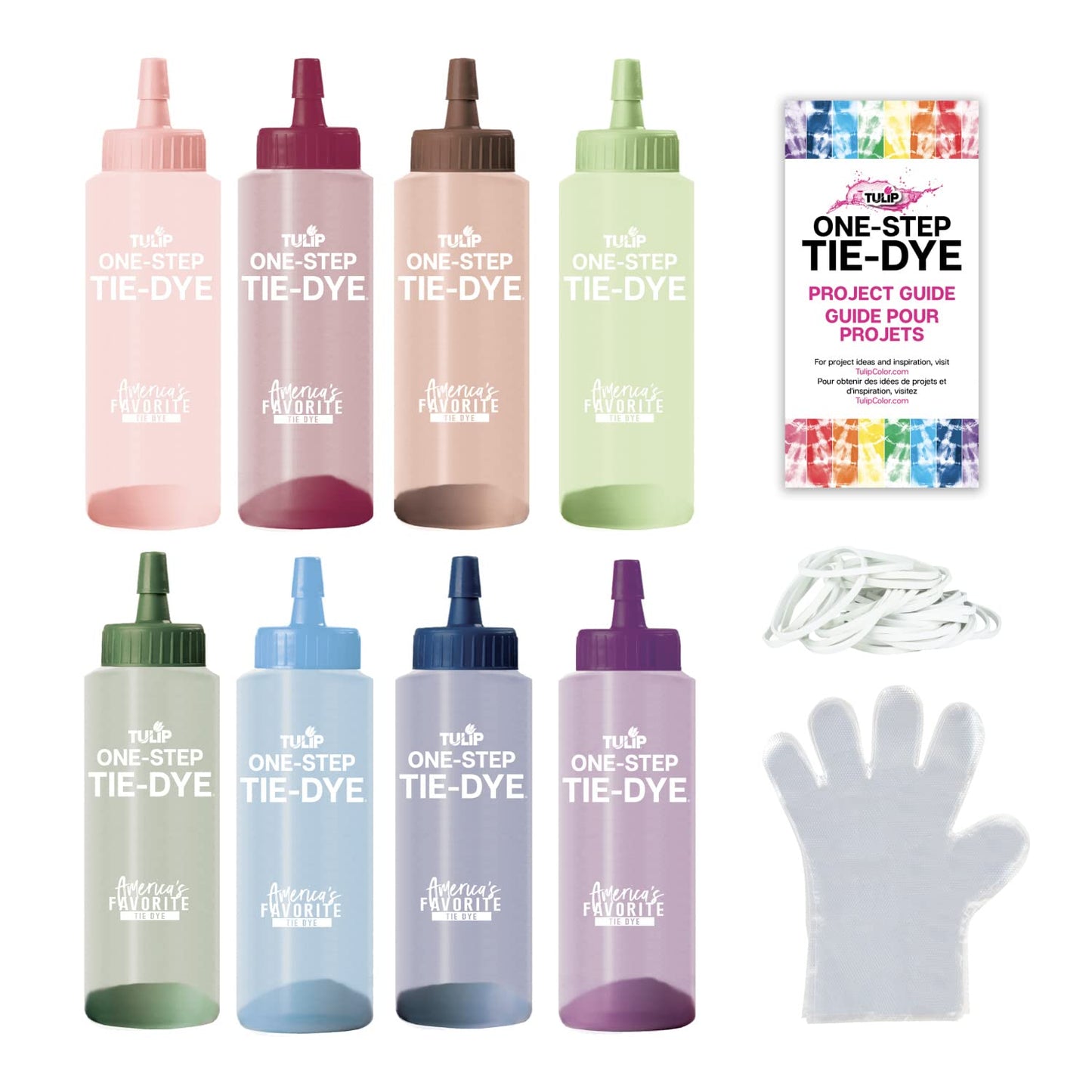 One-Step Tie-Dye Kit, Desert Colors, Easy Craft Activity, Permanent Fabric Designs, 8-Color