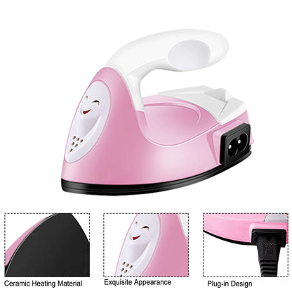 Mini Craft Iron Mini Iron Press,Mini Heat Press Machine for T Shirts Shoes and Hats Small Heat Transfer Vinyl Projects,Portable Travel Irons Mini Heat Press Crafting Craft Clothes