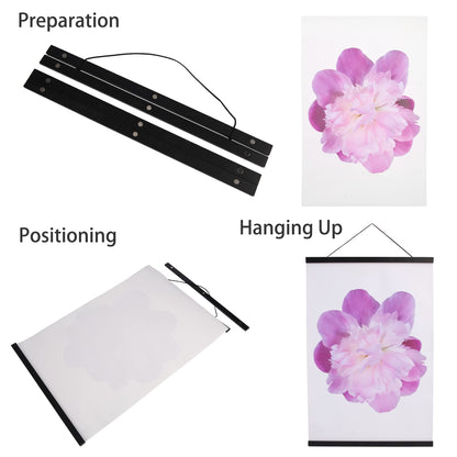 Magnetic Poster Hanger Frame, 16x24 16x22 16x20 Poster Frame, 16 Inch Wide Magnetic Hanger Picture Frame,Black,1Pack