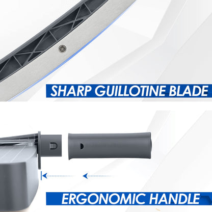 Paper Cutter 12" Cut Length Paper Trimmer, Guillotine Trimmer with 12 sheet Capacity Paper Cutting Board, Heavy Duty Guillotine Paper Cutters and Trimmers for Cardstock Paper Crafts Paper Slicer