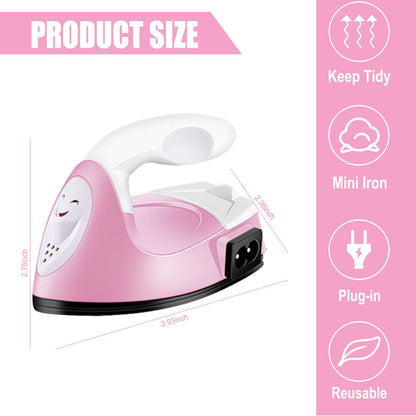Mini Craft Iron Mini Iron Press,Mini Heat Press Machine for T Shirts Shoes and Hats Small Heat Transfer Vinyl Projects,Portable Travel Irons Mini Heat Press Crafting Craft Clothes